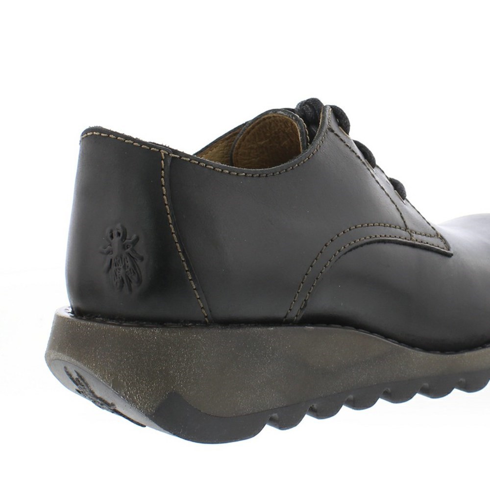 Zapatos Cuña Fly London Simb389fly Mujer Negras | 6382-MFBCN