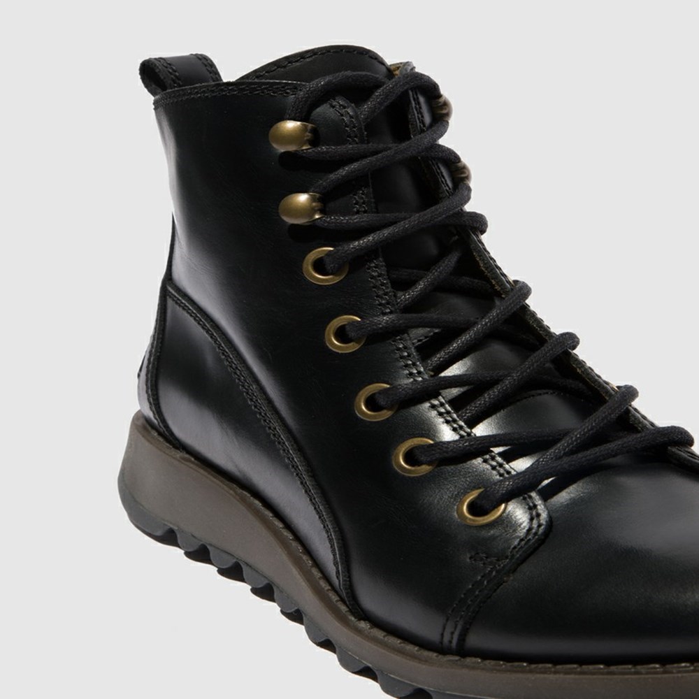 Zapatos Cuña Fly London Sore813fly Mujer Negras | 7310-XUYRP