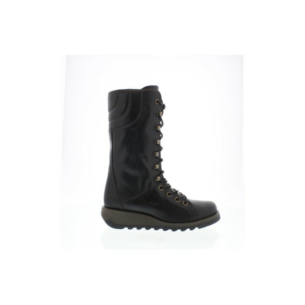 Zapatos Cuña Fly London Ster768fly Mujer Negras | 5726-OFYPV