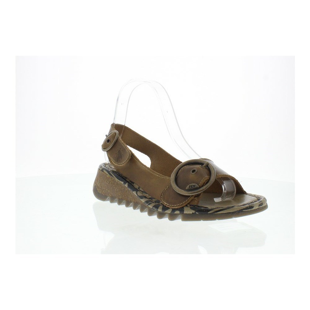 Zapatos Cuña Fly London Tram723fly Mujer Marrones | 5032-HWIJC