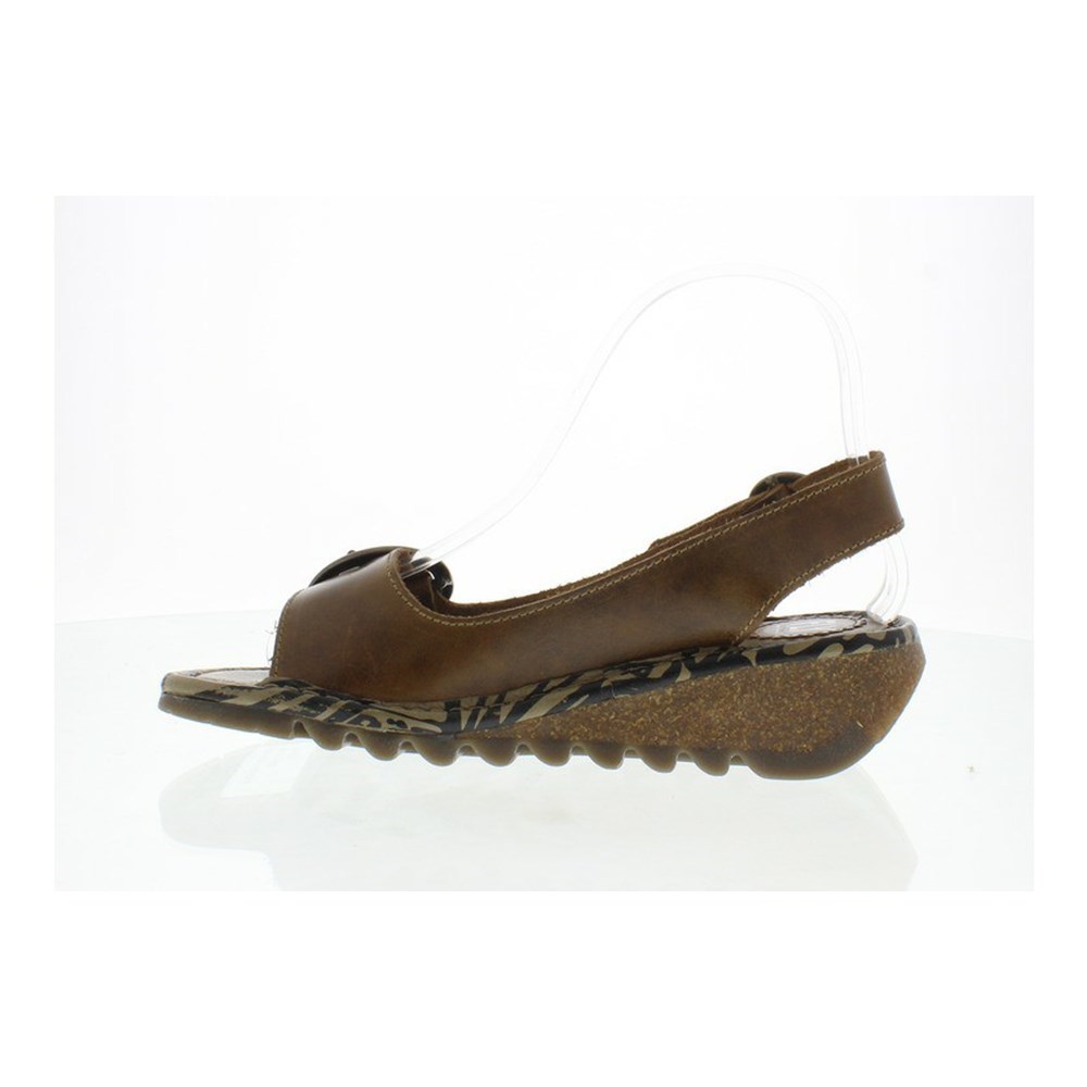 Zapatos Cuña Fly London Tram723fly Mujer Marrones | 5032-HWIJC