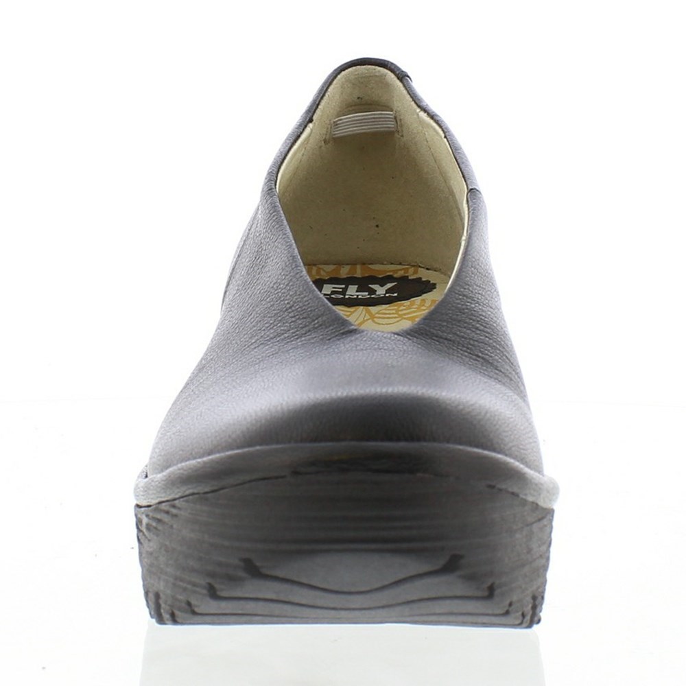 Zapatos Cuña Fly London YAZ Mujer Negras | 0846-YJDVI