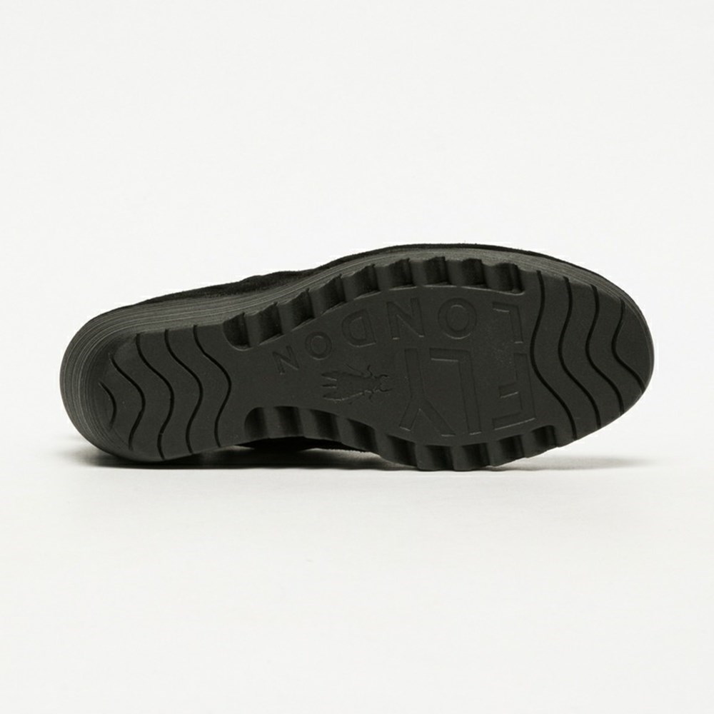 Zapatos Cuña Fly London Yama Mujer Negras | 4671-ZAKUL